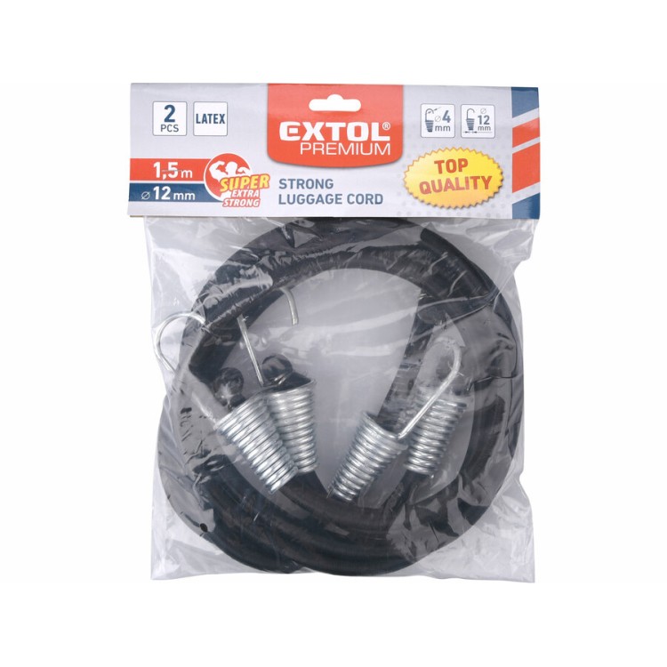 Extol Craft 8861116 Gumy upínací EXTRA, balení 2ks, 150cm x O 12mm, latex