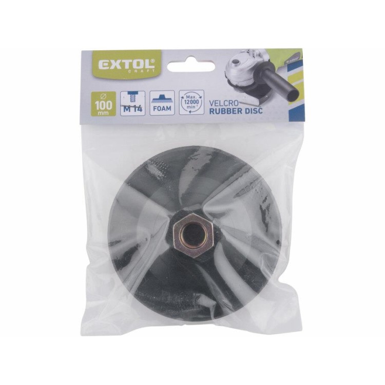 EXTOL 108523 Nosič brusných výseků - M14, suchý zip, 100mm