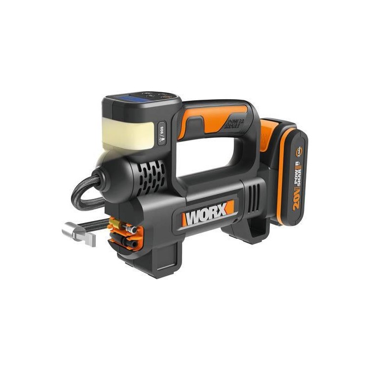 WORX WX092 Aku kompresor se svítilnou 20V, 1x 2.0Ah - Powershare