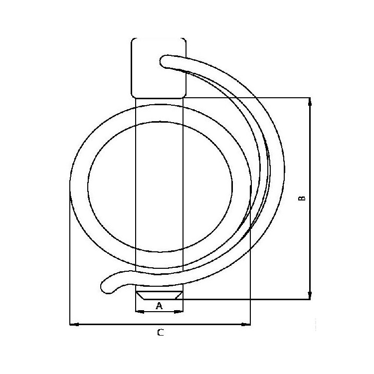 Kolík překlapávací trubkový 11x60mm