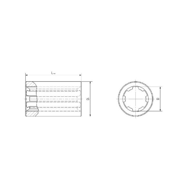 Trubka 1 3/8" Z=6, 65 mm