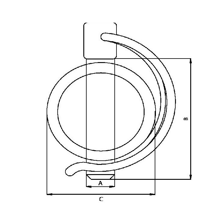 Kolík překlapávací trubkový 10x50mm