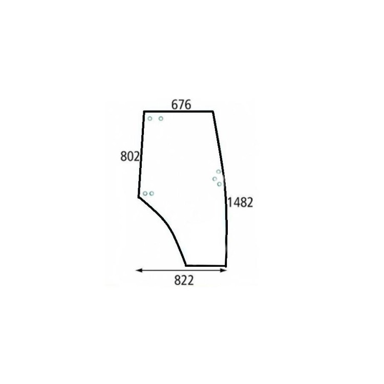 Sklo dveří levé - KS (M97,P,F) 53369092