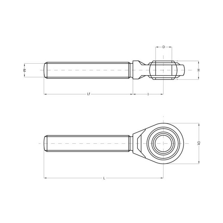 Šroub s okem třetího bodu kat. 3 L=270mm