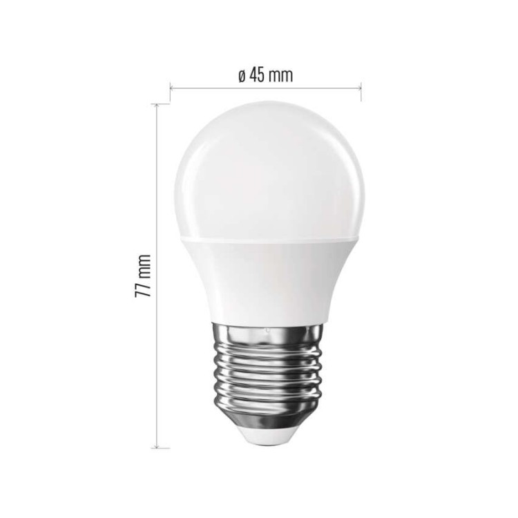 Emos ZQ6E41 Žárovka Classic LED Mini Globe 6,5W E27 teplá bílá