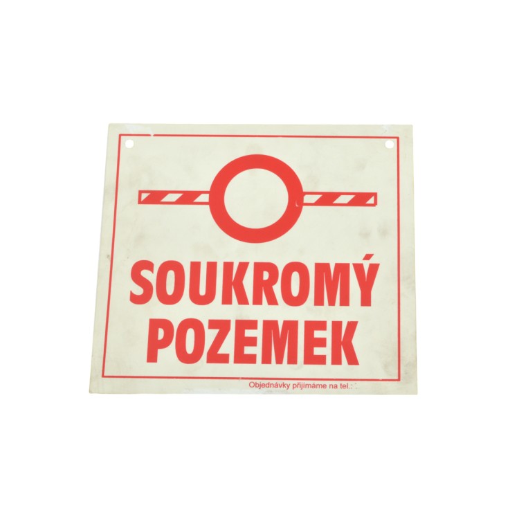 Tabulka varovná SOUKROMÝ POZEMEK