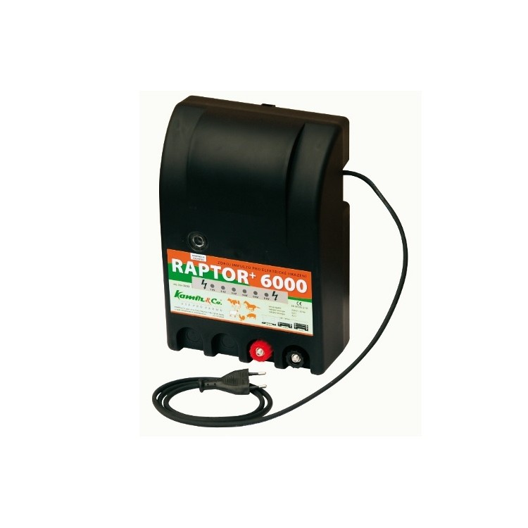 Elektrický ohradník RAPTOR+ 6000 - optická kontrola napětí (určen pro skot, ovce