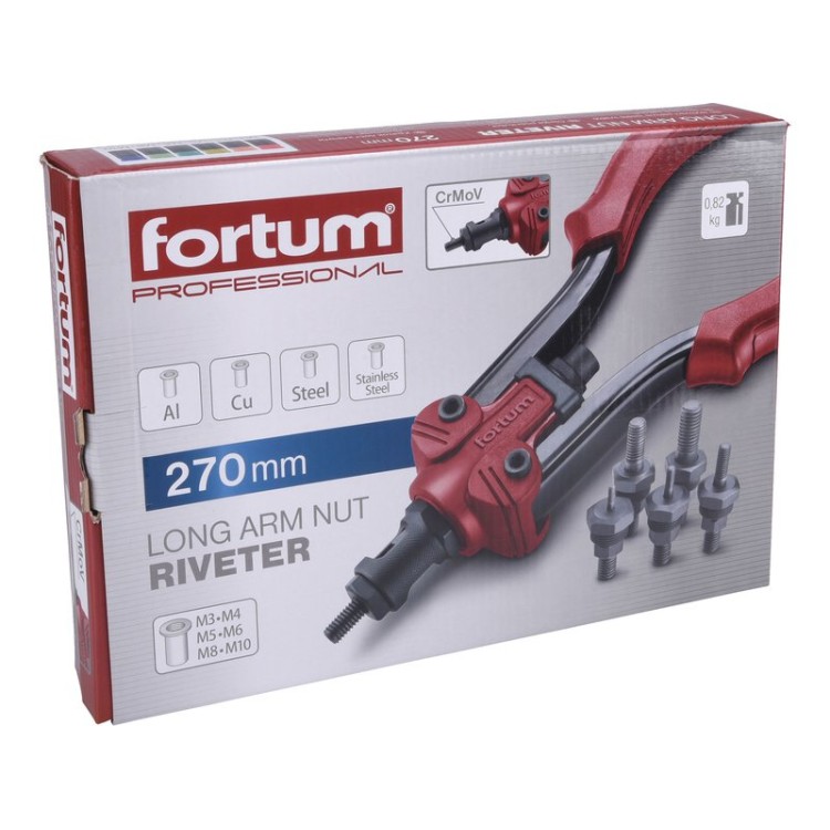 Fortum 4770636 Kleště nýtovací pákové M3-M10, 270mm