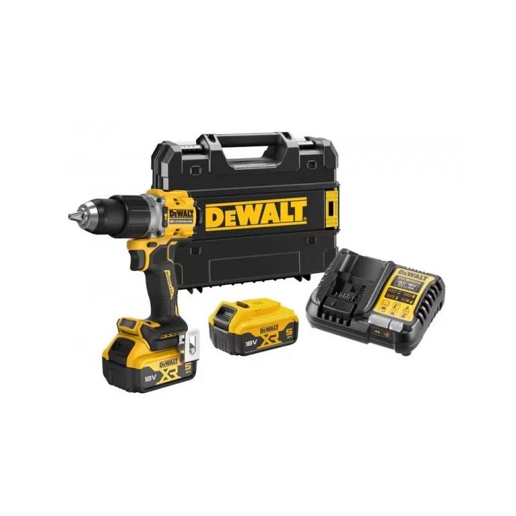 DeWALT DCD805P2T Aku vrtačka s příklepem 18V, 2x 5,0Ah, nabíječka, T-Stack