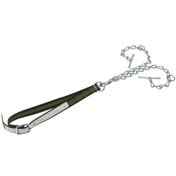 KERBL 12504 Obojek pro skot Top-Quality, 130x4cm, dvojitý řetěz s karabinou