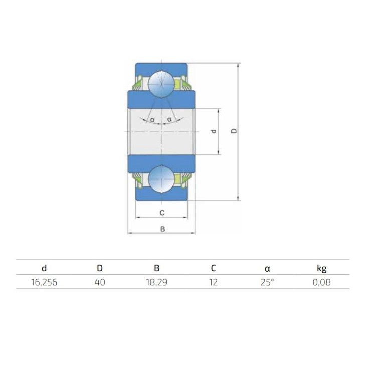 Ložisko FKL AGRO Q 203PP, AH02