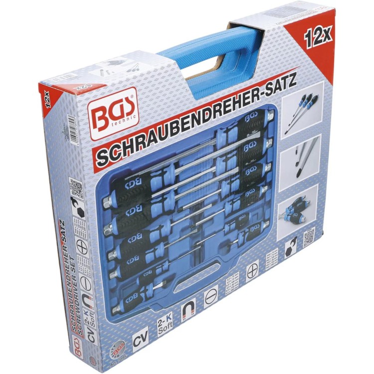 BGS TECHNIC BGS107895 Šroubováky ploché a křížové PL, PH BGS107895 Sada 12 dílů