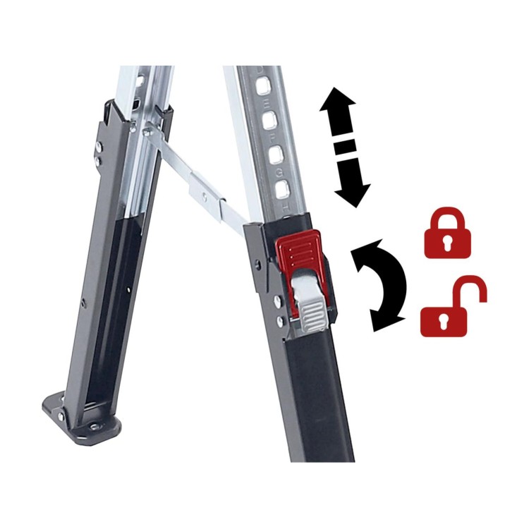 Fortum 4759999 Koza stavební skládací 1kus, nosnost 590kg, výška 61,5-82cm