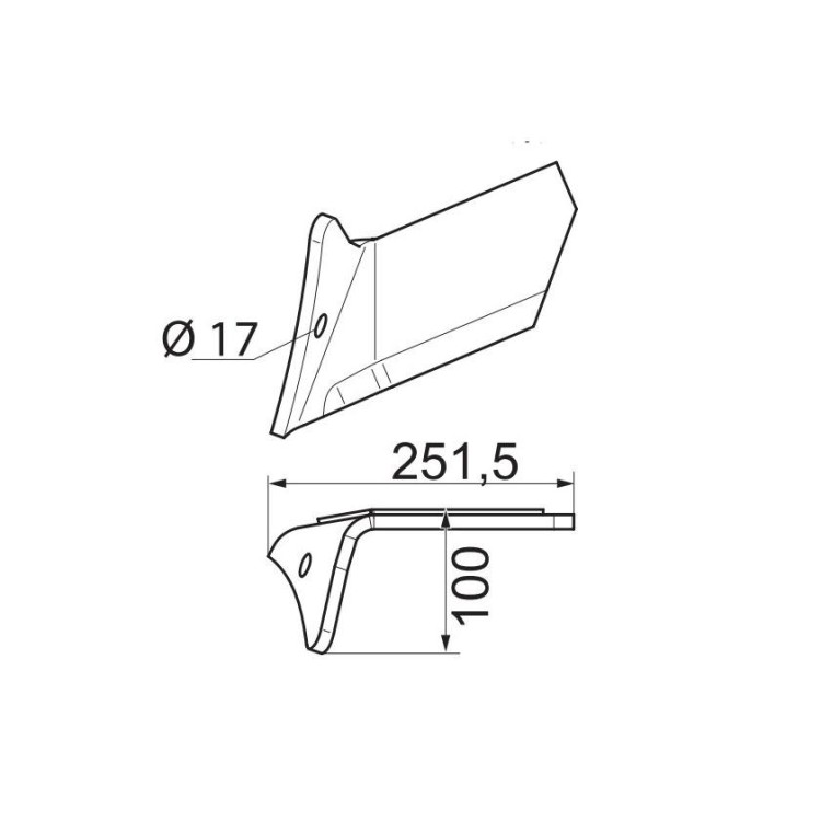 Pöttinger 9104.50.020.0 Radlička levá 350 Classic - Terria