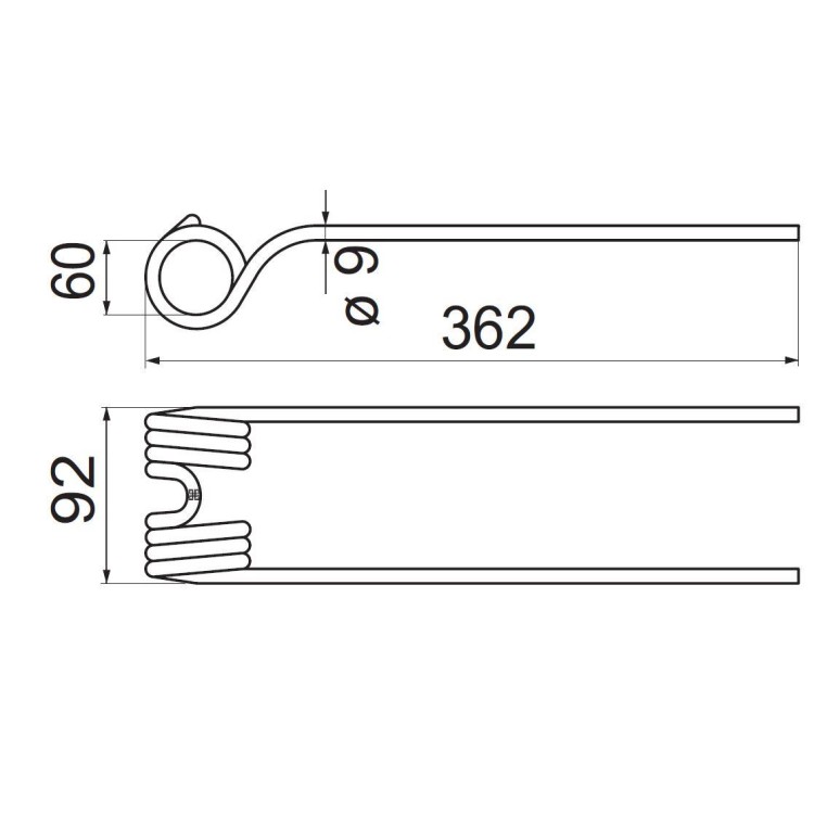 Pöttinger 436.014 Pružina obraceče ZK