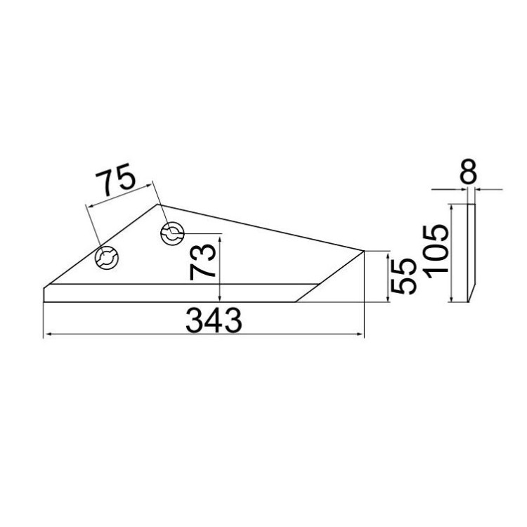 Pöttinger 939.50.221.1 Křídlo levé SYNKRO 220, 260, 300