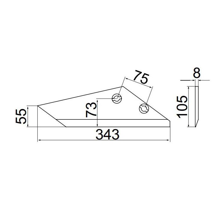 Pöttinger 939.50.220.1 Křídlo pravé SYNKRO 220, 260, 300