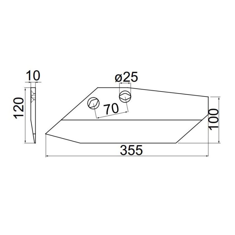 Pöttinger 966.50.021.0 Ostří levé SYNKRO