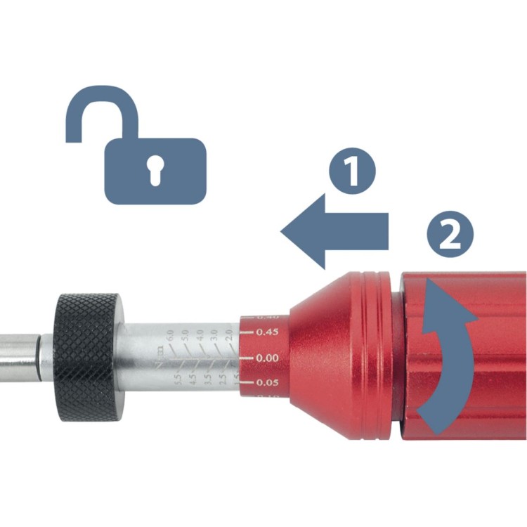 EXTOL PREMIUM 8825301 Šroubovák momentový na hroty, 1/4", 1-6Nm