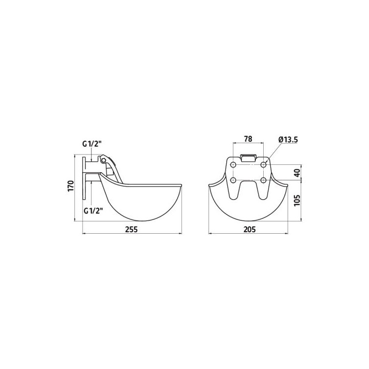 Napáječka ECO litina.lak,nerez.jazyk s mos.vent.