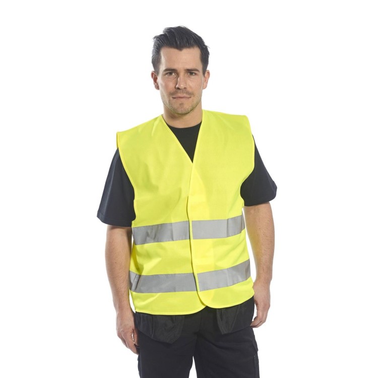 PORTWEST HI-VIS C474 / Reflexní vesta s dvěma pruhy - HV žlutá XXL/XXXL