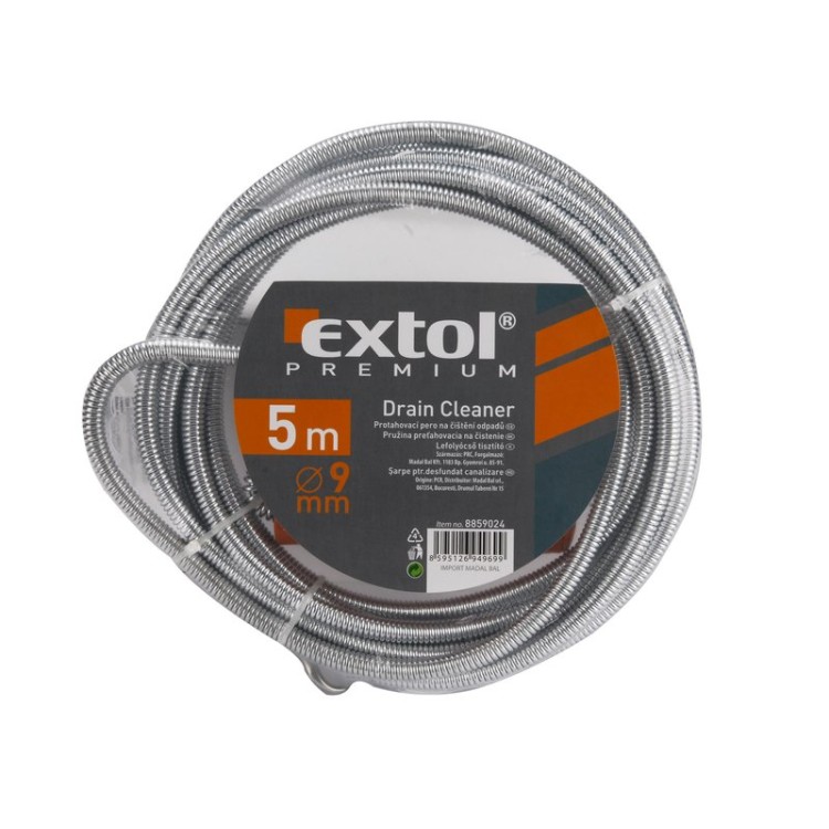 Extol 8859024 Pero protahovací na čištění odpadů, 5m x Ř9mm