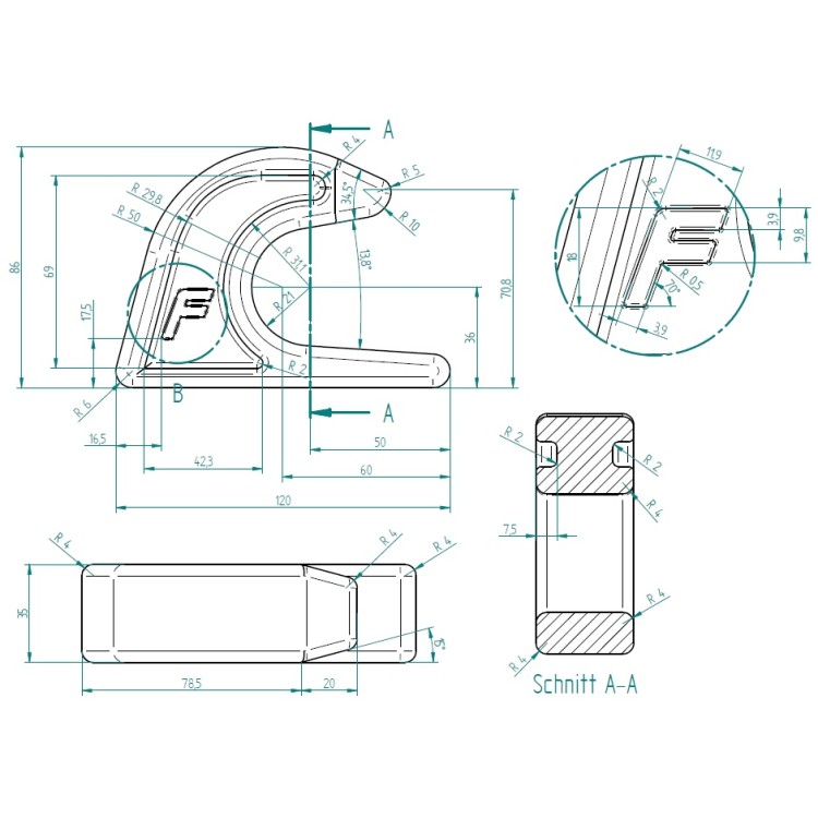 Hák navařovací Euronorm