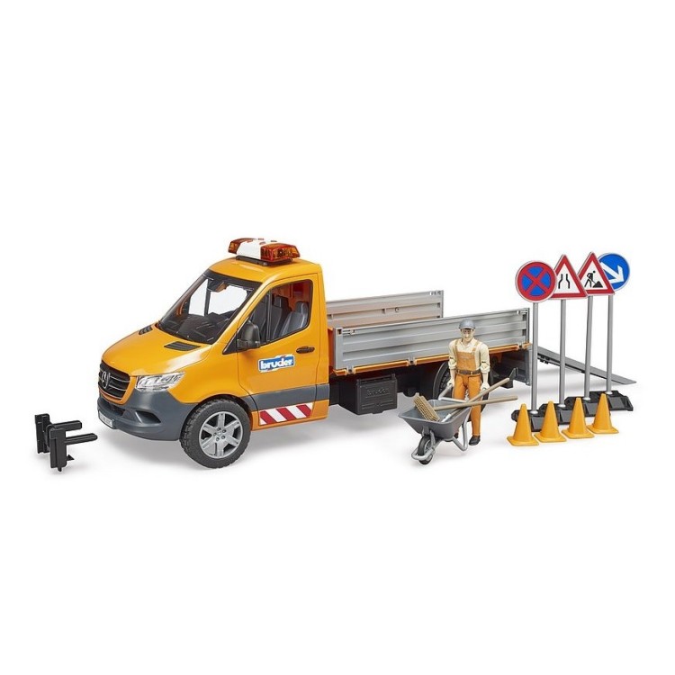 MB Sprinter komunál s řidičem a příslušenstvím Bruder 02677
