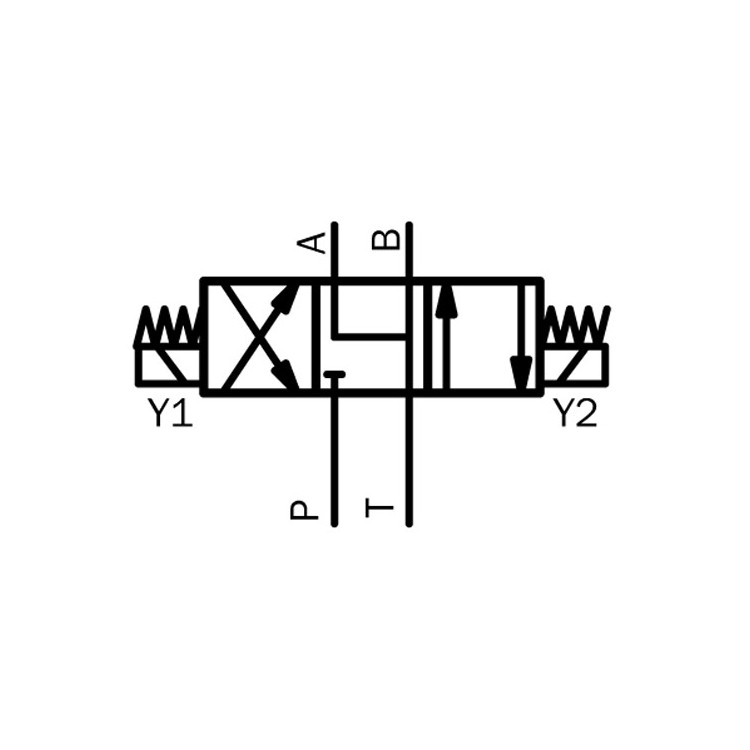 Ventil elektromagnetický,4/3,NG 06/h-12V