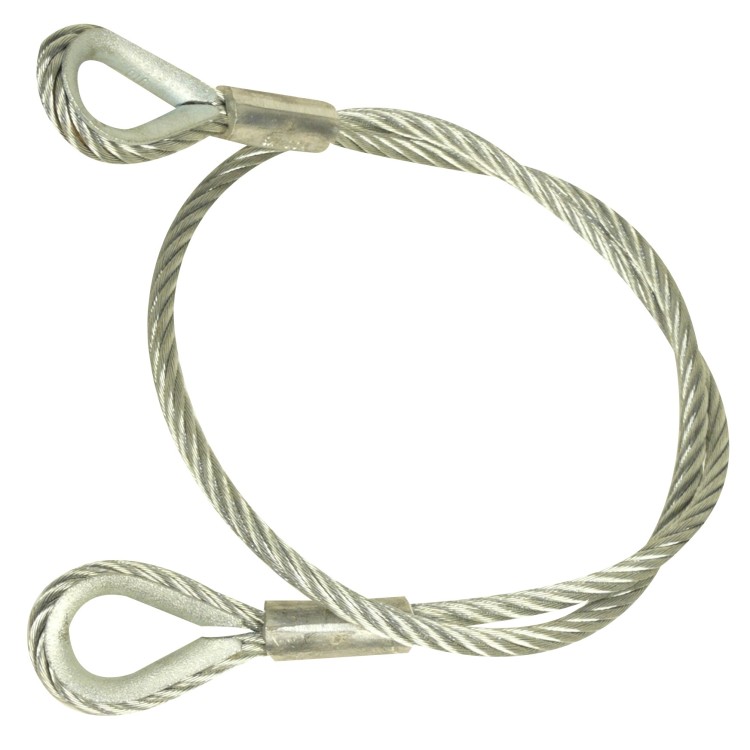 Lano pojistné ocelové 8mm, délka 1000mm (pro zajištění nápravy)