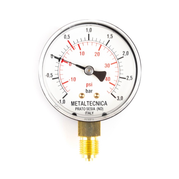 Manometr pr.80mm, -1/+3 bar, 3/8" spodní přípoj