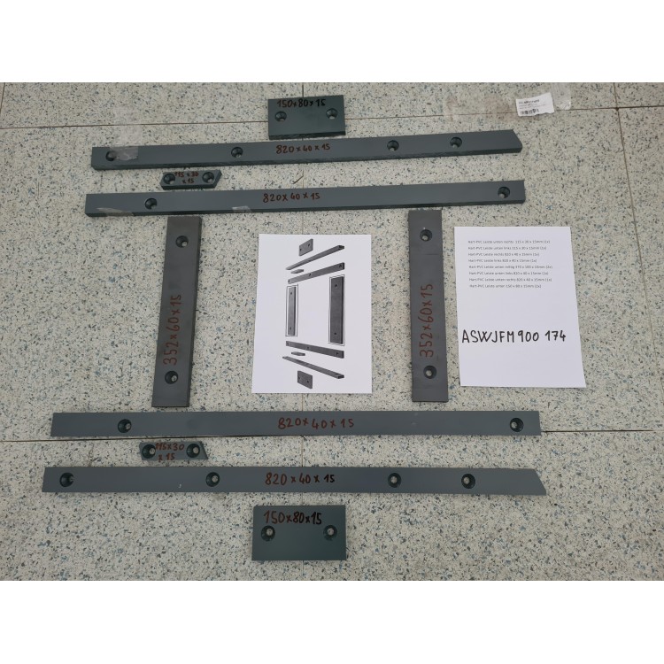 Sada lišt posuvné podlahy ASW