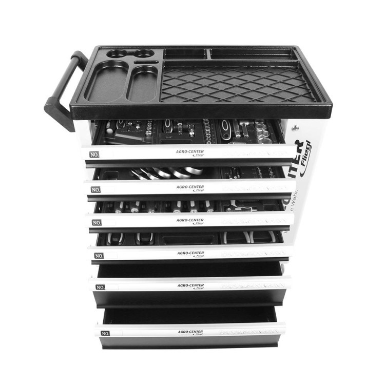 Dílenský vozík s nářadím - 245 dílů