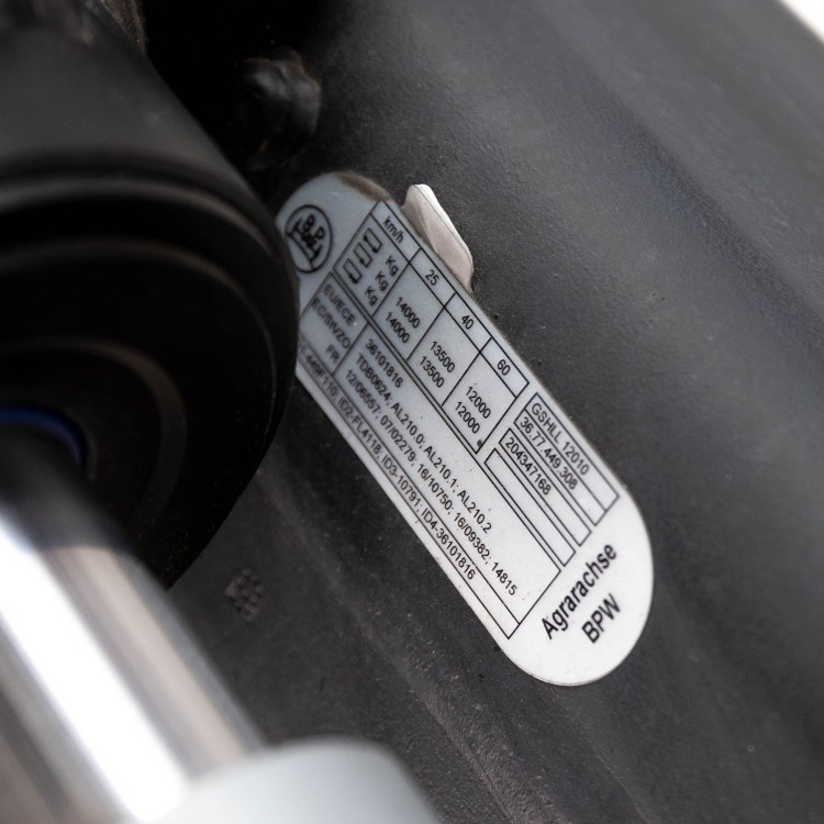 Náprava BPW 410x180 10 děr, GS 2150mm/13500kg/150mm 2 platle