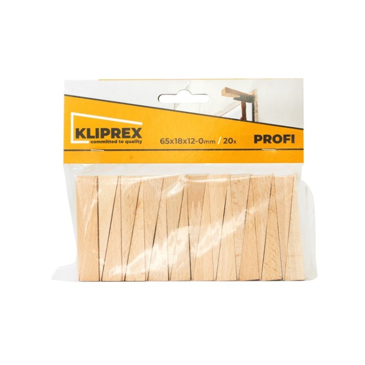 Klínky dřevěné BK 20ks/65x18x12-0