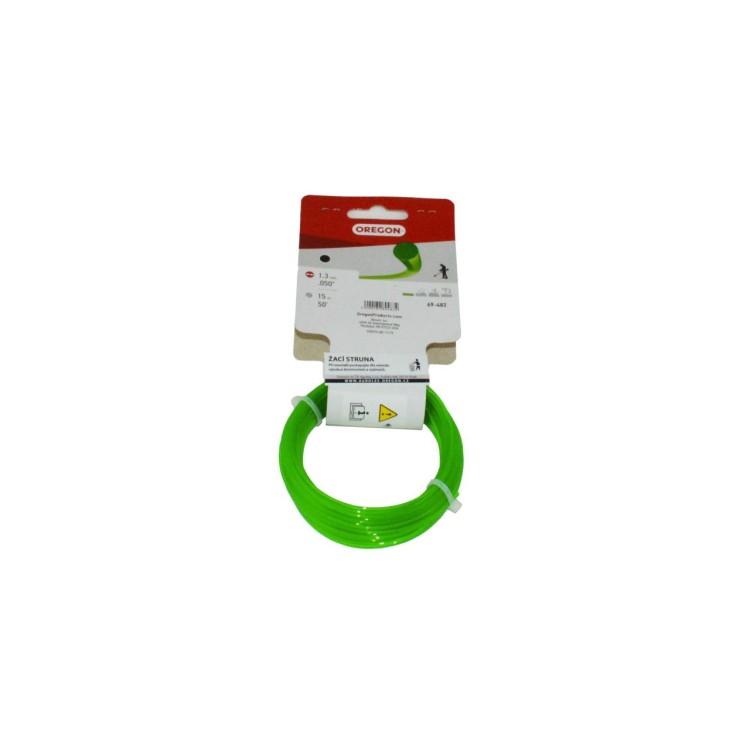 OREGON 90150E Žací struna GREEN 1,3mm x 15m Kruh