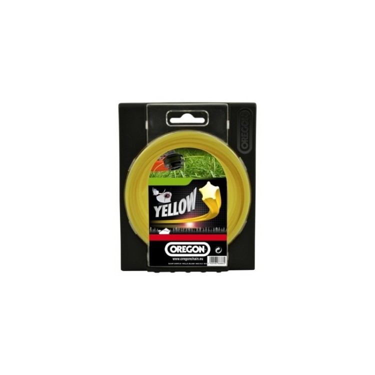 Žací struna YELLOW 2,4mm x 15m Hvězda