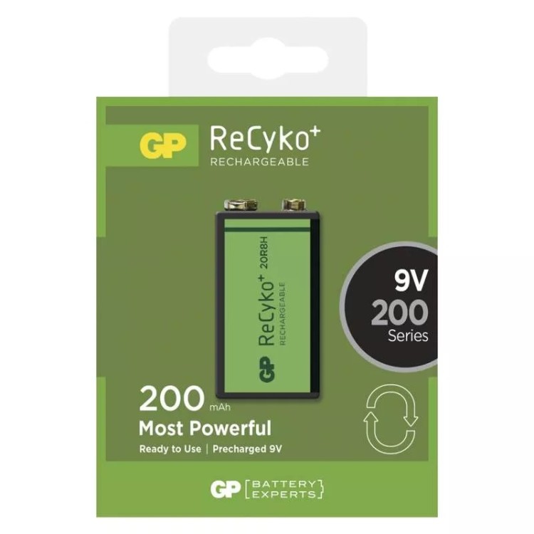 Nabíjecí baterie GP ReCyko+ 6F22 (8,4V), 1 ks v blistru