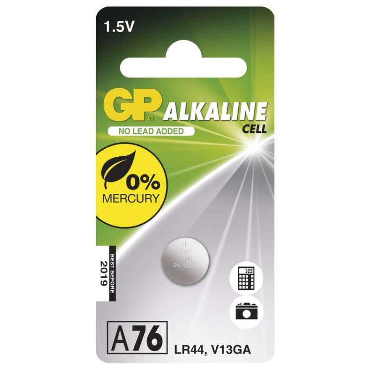 Alkalická knoflíková baterie GP LR44 (A76) 1 ks