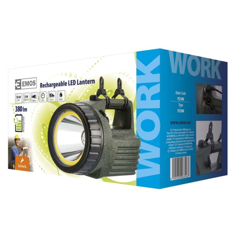 Nabíjecí svítilna LED + COB model 3810 10W