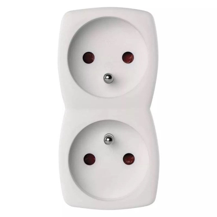 Emos P0028 Zásuvka rozbočovací 2x, bílá