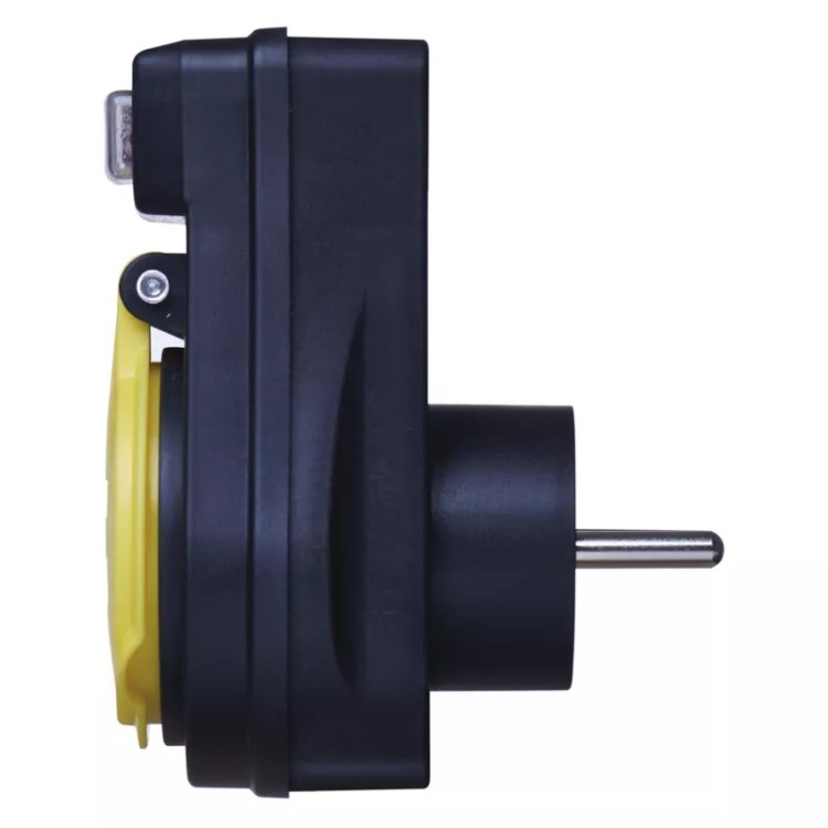 Emos P00271 Zásuvka s vypínačem, IP44, černá