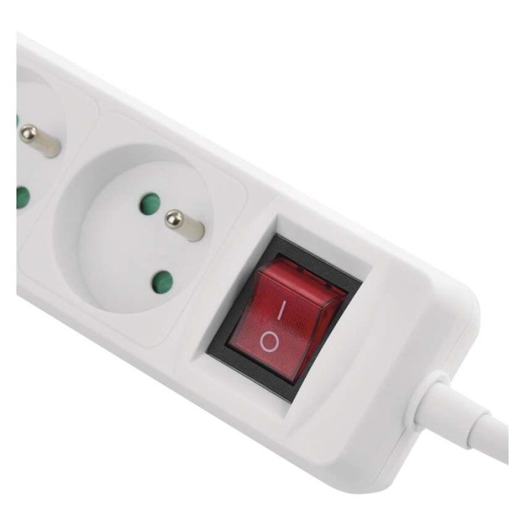 EMOS P1513CU Prodlužovací kabel 3m / 5 zásuvek / s vypínačem / bílý