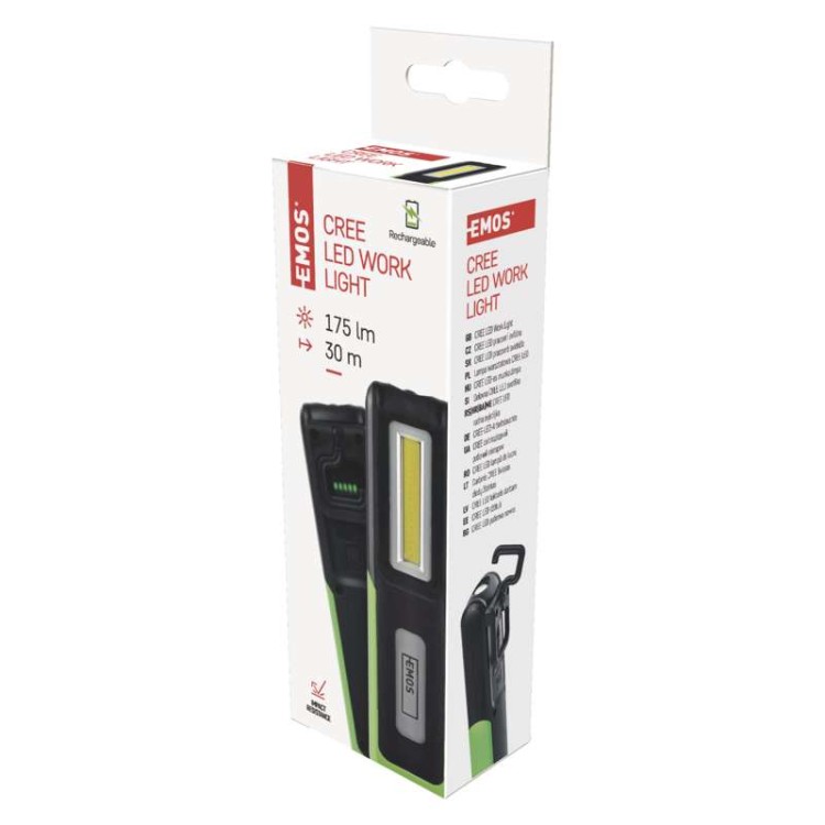 Nabíjecí svítilna LED P4530, 3 W COB + 3 W CREE