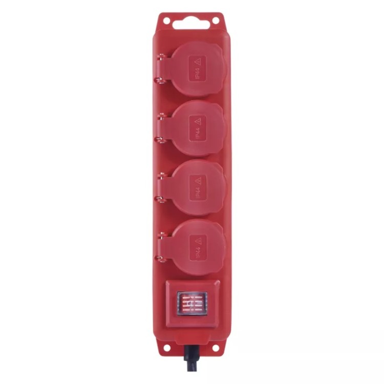 Emos P14151 Prodlužovací kabel gumový – 4 zásuvky, 5m, 1,5mm2, IP44