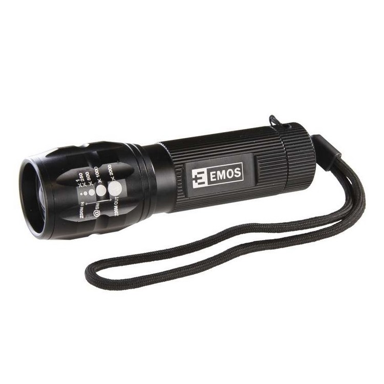 LED svítilna hliníková, 1x CREE LED 3W, na 3x AAA FOKUS