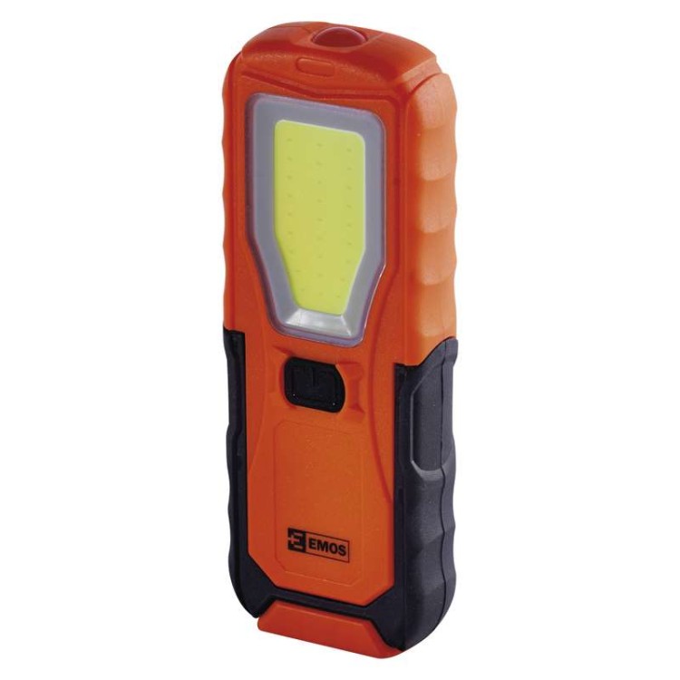 Svítilna LED plastová,5W COB LED + 1x LED, na 4x AA