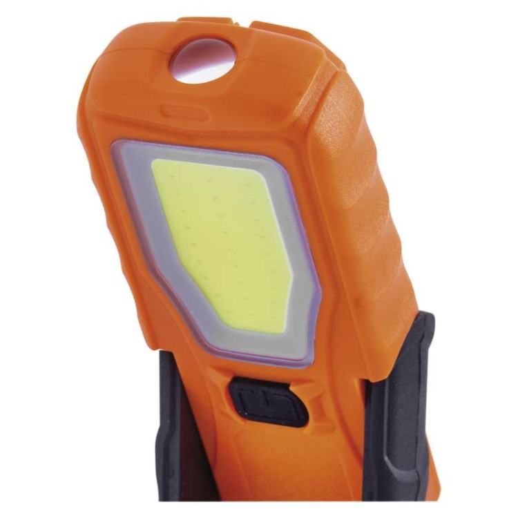 Svítilna LED plastová,5W COB LED + 1x LED, na 4x AA