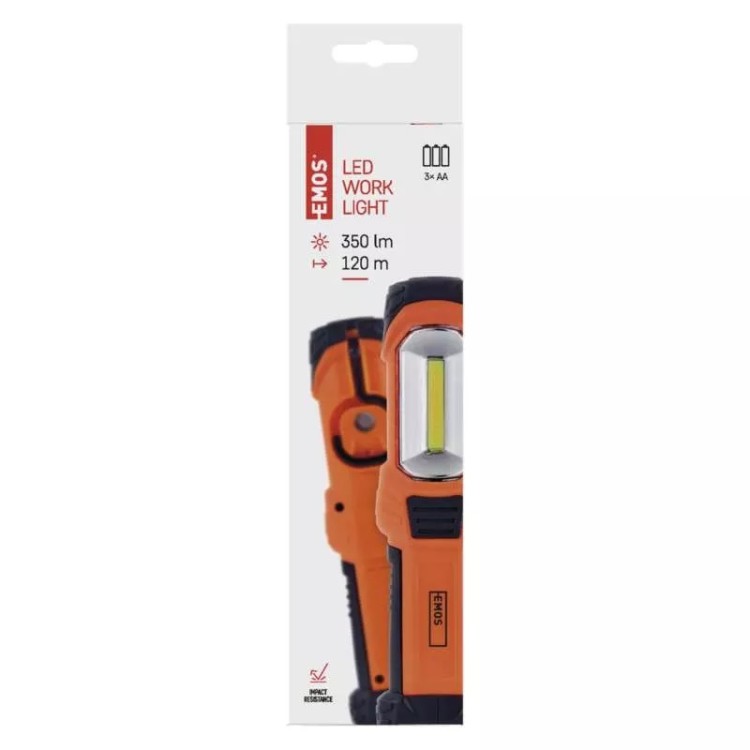 Emos P4111 Svítilna pracovní COB LED + LED 350 lm, 3x AA