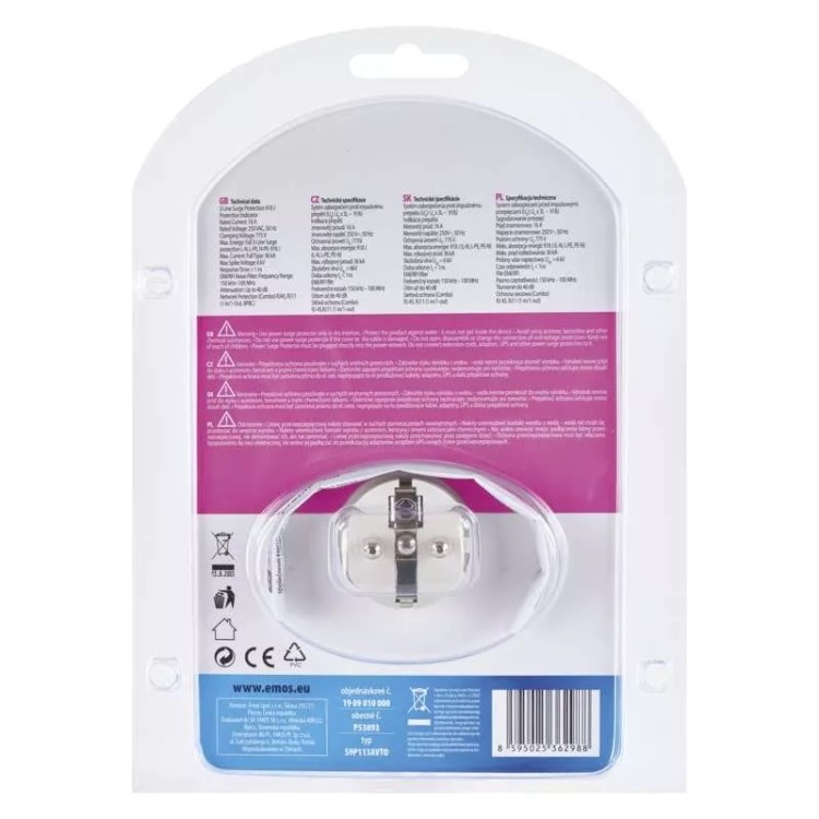 Ochrana přepěťová 918J – spojka, bílá